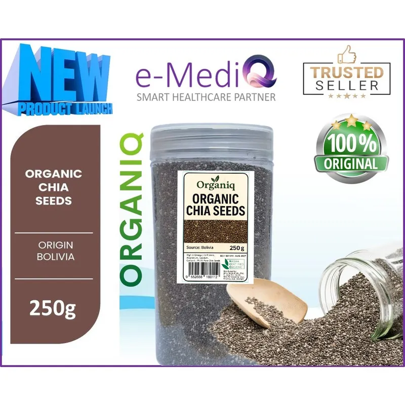 ORGANIQ ORGANIC CHIA SEEDS 250G - SOURCE BOLIVIA