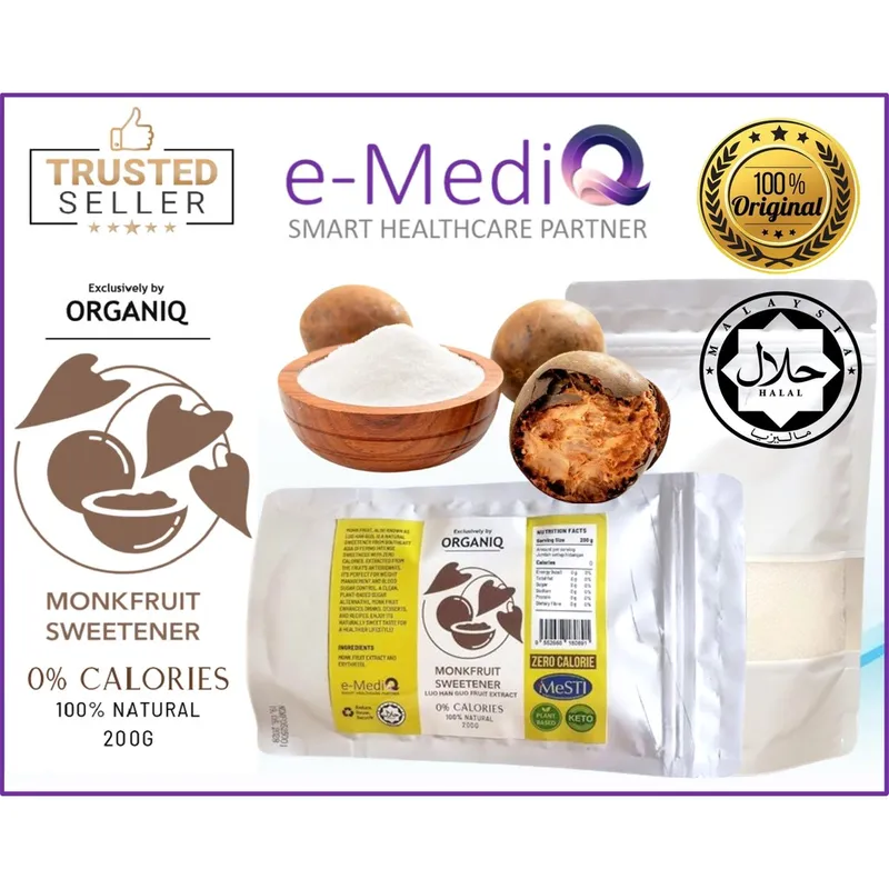 ORGANIQ MONK FRUIT / LO HAN GUO EXTRACT 200G